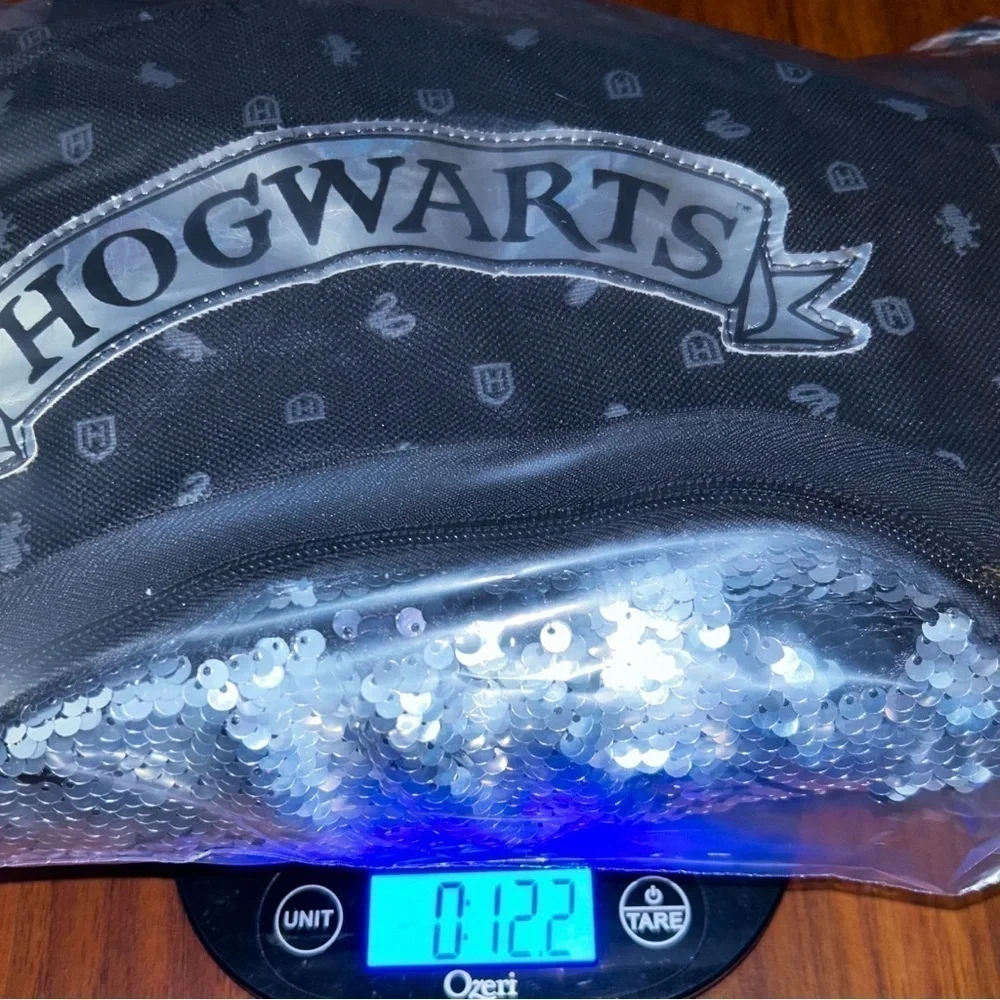 Harry Potter Hogwarts Crest Reversible Sequin Silver/Black School Backpack